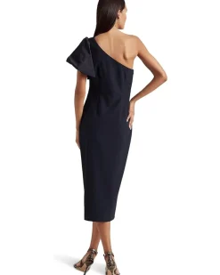 One-Shoulder Crepe Cocktail Dress