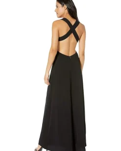 Open Back Deep V Gown