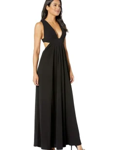 Open Back Deep V Gown