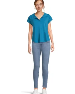 Open Dolman Sleeve Polo Tee