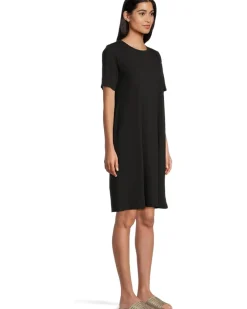 Organic Cotton Slubby Jersey Crew Neck T-Shirt Dress