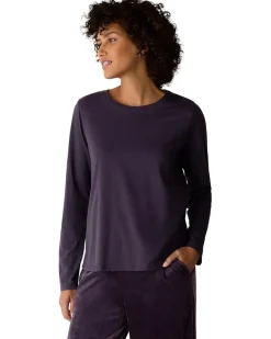 Organic Pima Cotton Jersey Round Neck Long Sleeve Tee