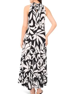 Oscar Neck Tiered Maxi Dress