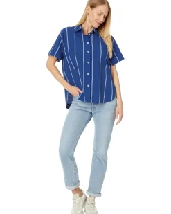 Oversized Boxy Button-Up Shirt in Signature Poplin