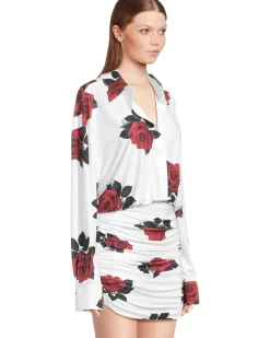 Oversized Boyfriend Neck Shirt Shirred Bottom Mini Dress