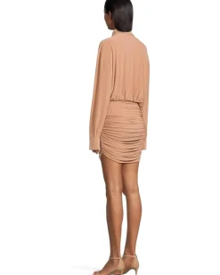 Oversized Boyfriend NK Shirt Shirred Bottom Mini Dress