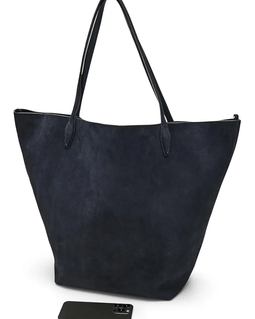 Oversized Soft Grain Shopper - Suede