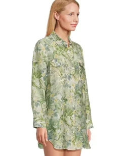 Paradise Fronds Pocket Bf Shirt