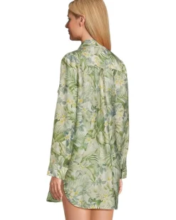 Paradise Fronds Pocket Bf Shirt