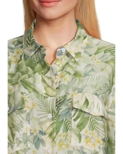 Paradise Fronds Pocket Bf Shirt
