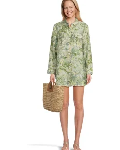 Paradise Fronds Pocket Bf Shirt