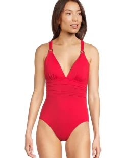 Pearl Novelty Vneck One-Piece
