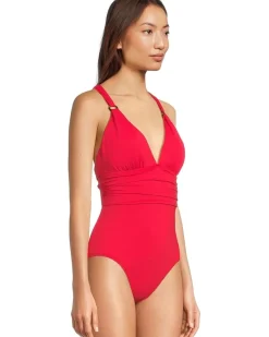 Pearl Novelty Vneck One-Piece