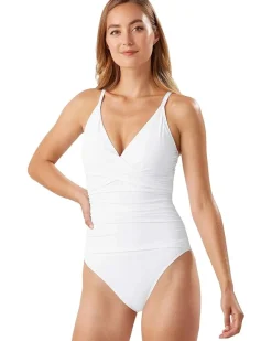 Pearl Over the Shoulder Cross Front One-Piece