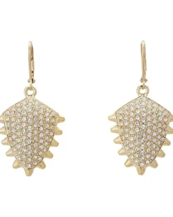 Pearly Punk Pave Stud Drop Earrings