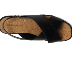 Pebina Cross Band Wedge Sandals