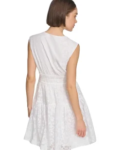 Petal Burnout Fit and Flare Dress