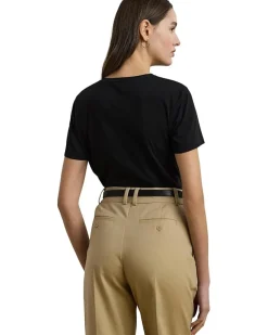 Petite Beaded-logo Cotton Jersey Tee