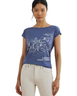 Petite Cotton-Blend Jersey Graphic Tee