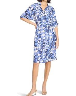 Petite Shibori Stone Belted Devon Dress