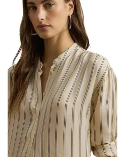 Petite Striped Jacquard Tunic Shirt