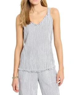 Pin Stripe Gauze Tank