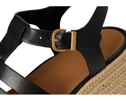 PLATFFORMS Espadrille Leather Fisherman Wedge Sandals