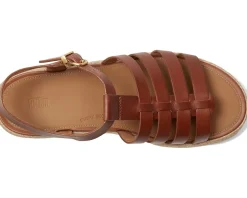 PLATFFORMS Espadrille Leather Fisherman Wedge Sandals