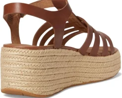 PLATFFORMS Espadrille Leather Fisherman Wedge Sandals