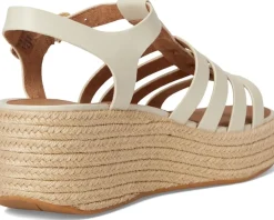 PLATFFORMS Espadrille Leather Fisherman Wedge Sandals