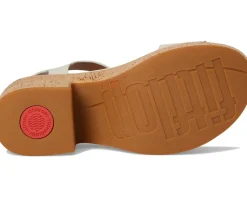 Platfforms Leather/Cork Heeled Ankle-Strap Sandals