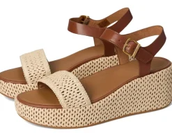 Platfforms Woven Wedge Ankle-Strap Sandals