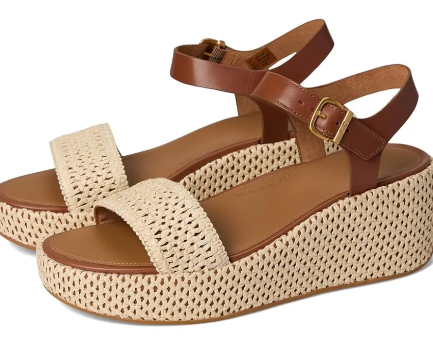 Platfforms Woven Wedge Ankle-Strap Sandals