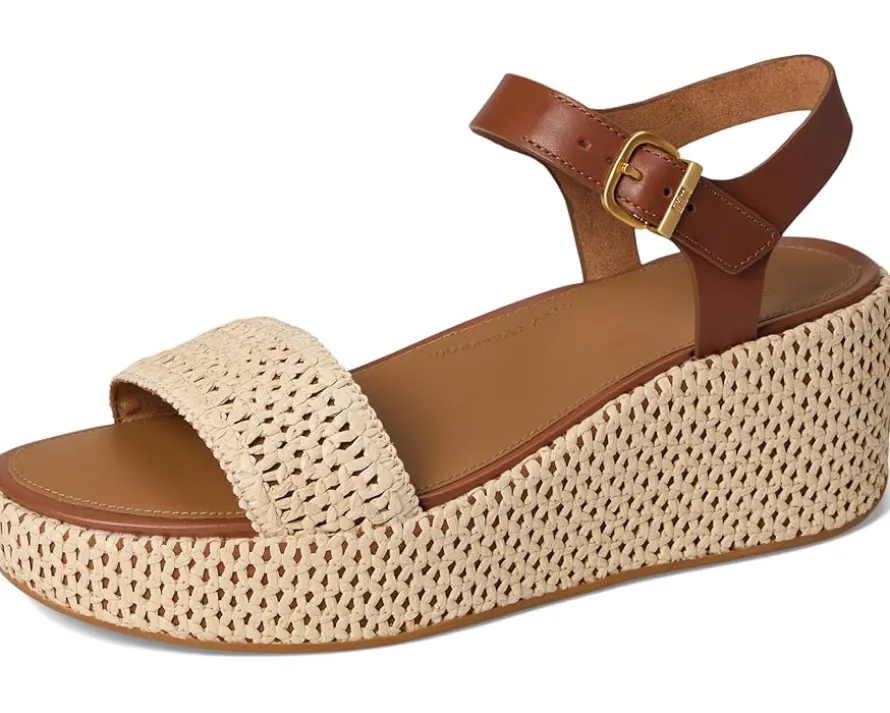 Platfforms Woven Wedge Ankle-Strap Sandals