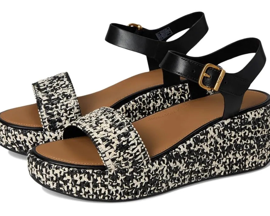 Platfforms Woven Wedge Ankle-Strap Sandals