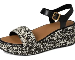 Platfforms Woven Wedge Ankle-Strap Sandals