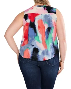 Plus Size Abstract Art Tank