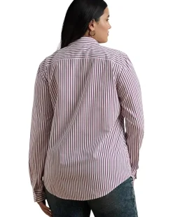 Plus Size Classic Fit Striped Broadcloth Shirt