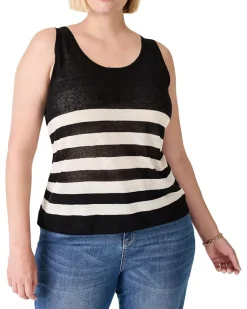 Plus Size Featherweight Striped Tank