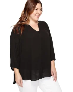 Plus Size Pintuck Blouse