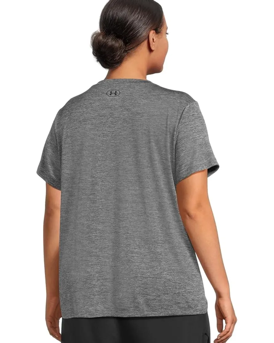 Plus Size Tech Short Sleeve V-Neck Twist