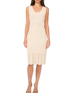 Pointelle Tank Dress With Scallop Edge