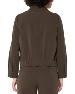 Popover Long Sleeve Shirt With Elastic At Waist