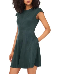 Princess Seam Cap Sleeve Short Circle Dress