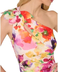 Print One Shoulder Dress