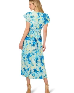 Printed Flutter Ankle Dress