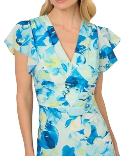 Printed Flutter Ankle Dress