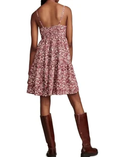 Printed Pintuck Bodice Mini