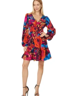 Printed Short Flounce Dress
