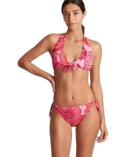 Provence Paisley Tie Front Halter Top